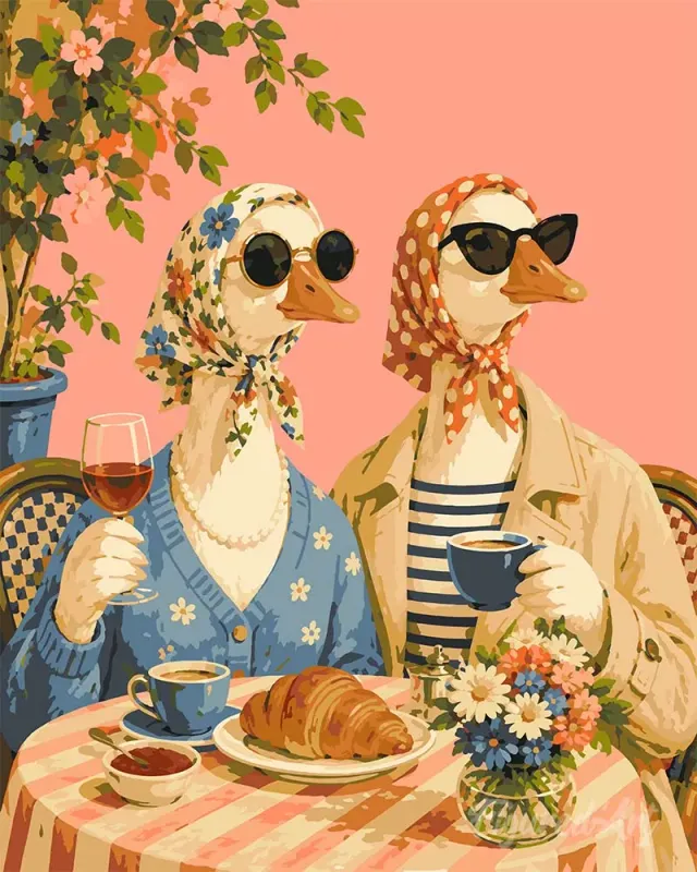 Figured'Art Bloemen en Brunch schilderen op nummer 40x50 cm