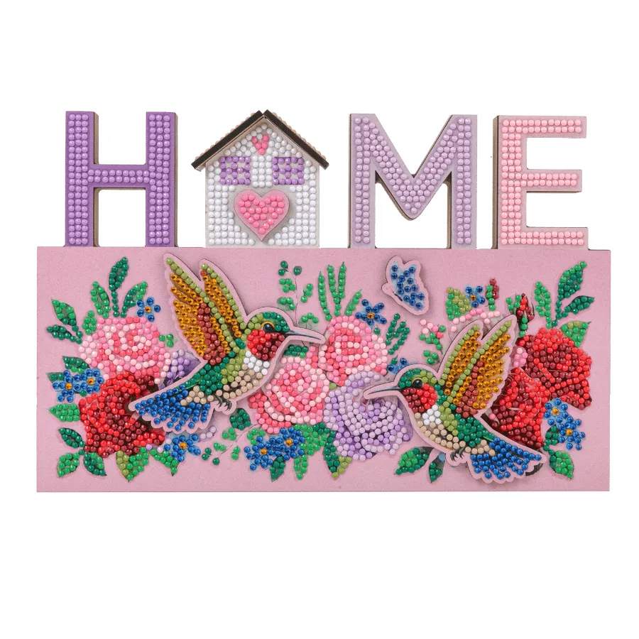 Craft Buddy Home Sign diamond painting decoratie hout ijsvogel