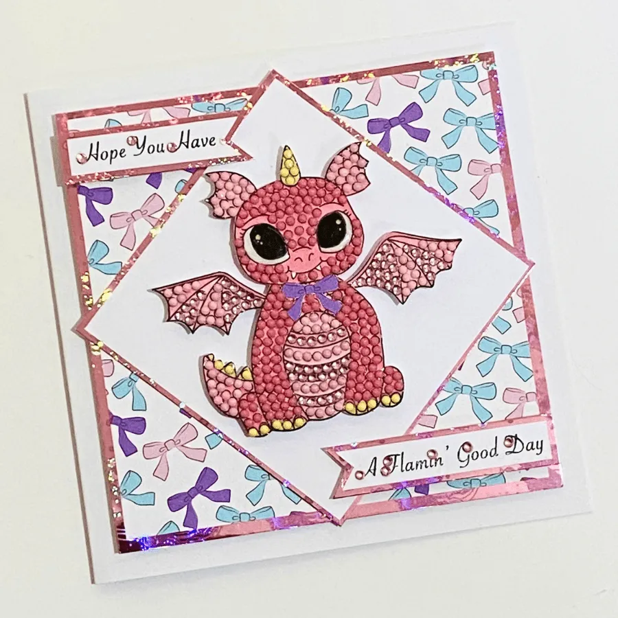 Craft Buddy Crystal Art Magical Dragon stempelset A6 draak