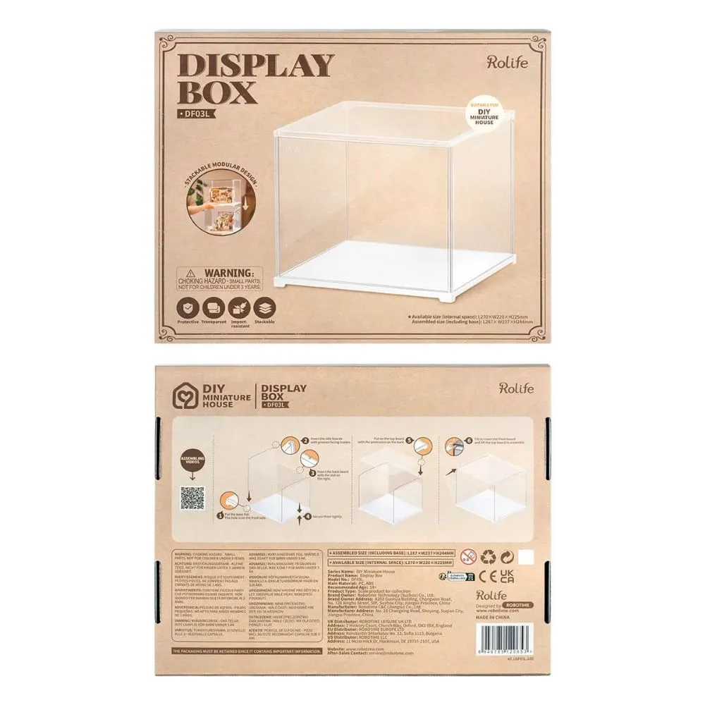 Figured'Art Displaydoos miniatuurhuisje 28,7 cm transparant