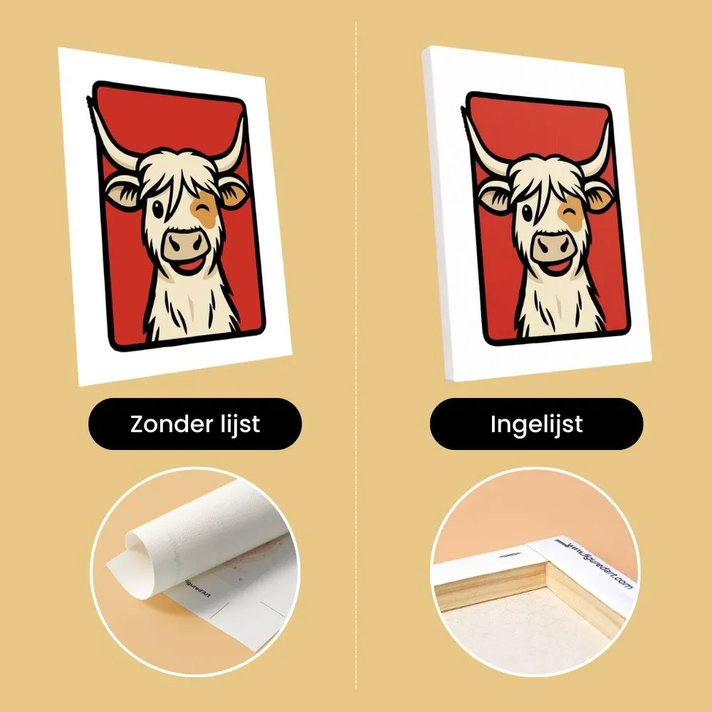 Figured'Art Mini De Moe Crew schilderen op nummer 15x20cm 6 stuks koeien
