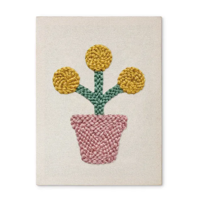 Figured'Art Groene Vingers punch needle pakket 20x30cm katoen