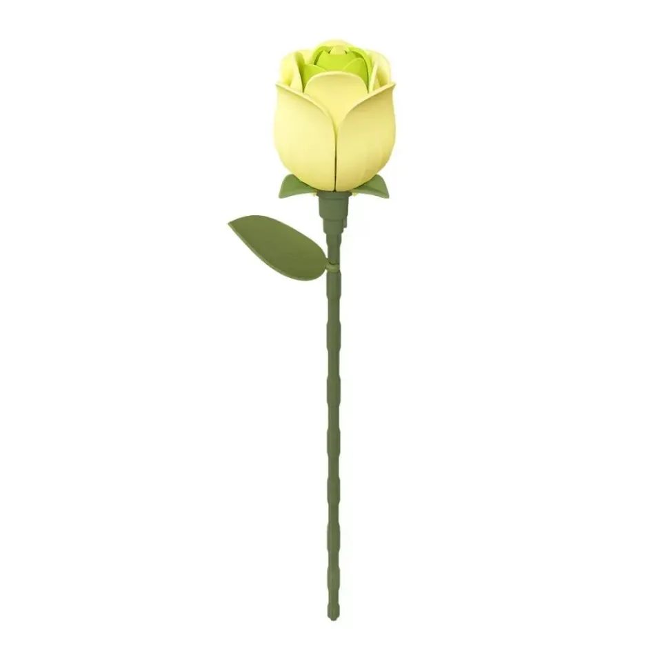 Figured'Art Groene Roos 3D puzzel 37 stukjes bloem