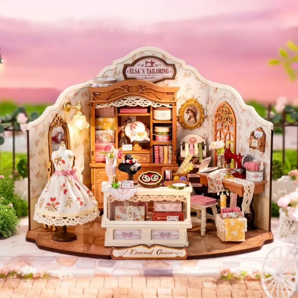Figured'Art Elsa's Naaistudio Miniatuurhuisje Kit 266-delig