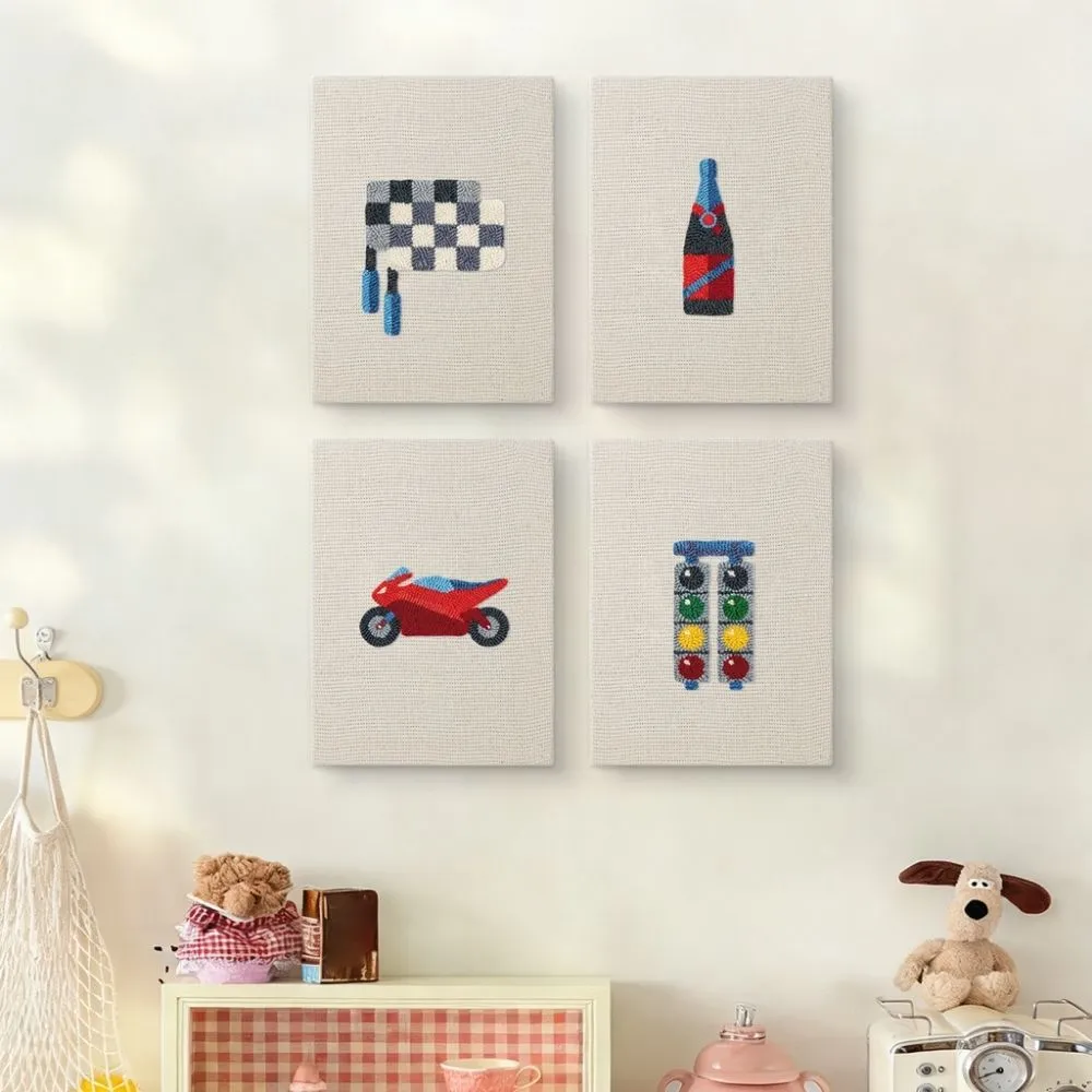 Figured'Art Stedelijke Iconen 3 punch needle set 4 stuks 15x20cm