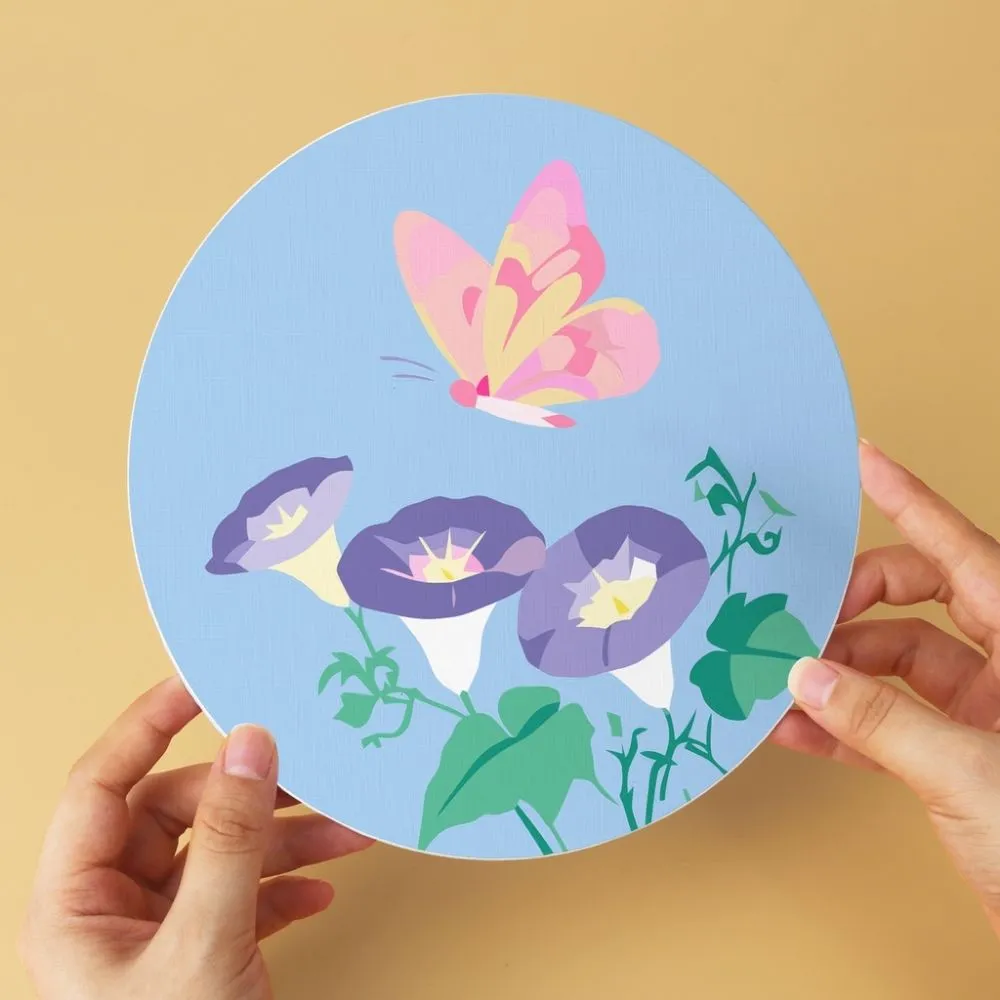 Figured'Art Mini Serie Pastelvlinders 2 schilderen op nummer 6x Ø20cm