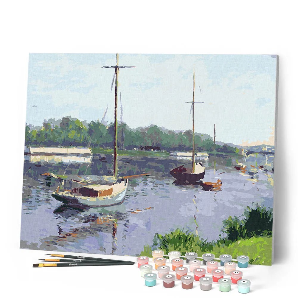Figured'Art Het bassin van Argenteuil schilderen op nummer
