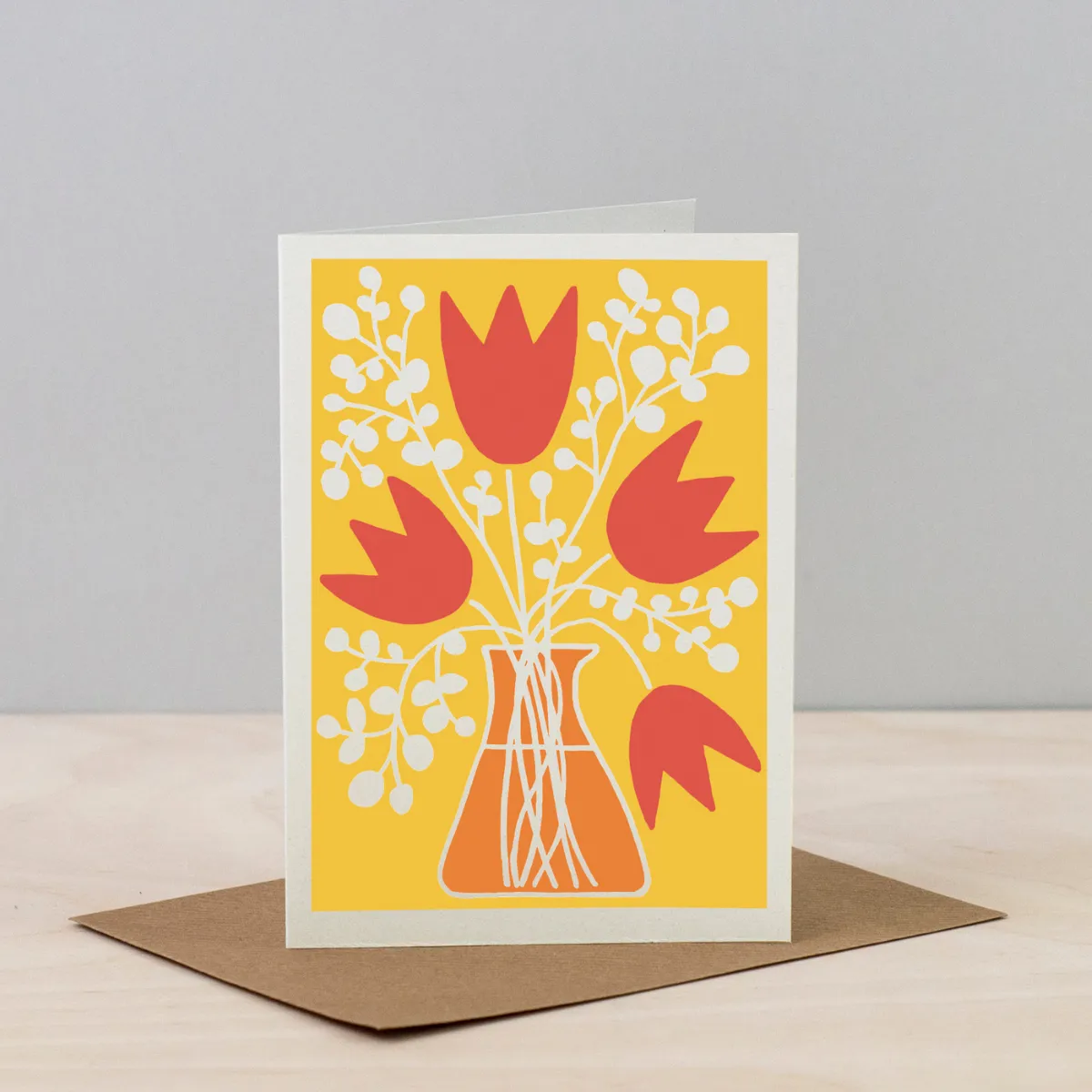 Studio Wald A6 Card Tulip wenskaart tulp blanco