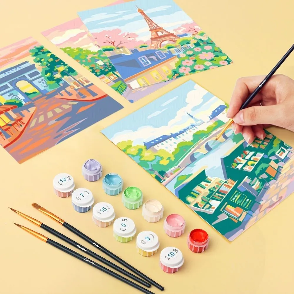 Figured'Art Parijse Dromen mini schilderen op nummer 6x 15x20 cm Parijs