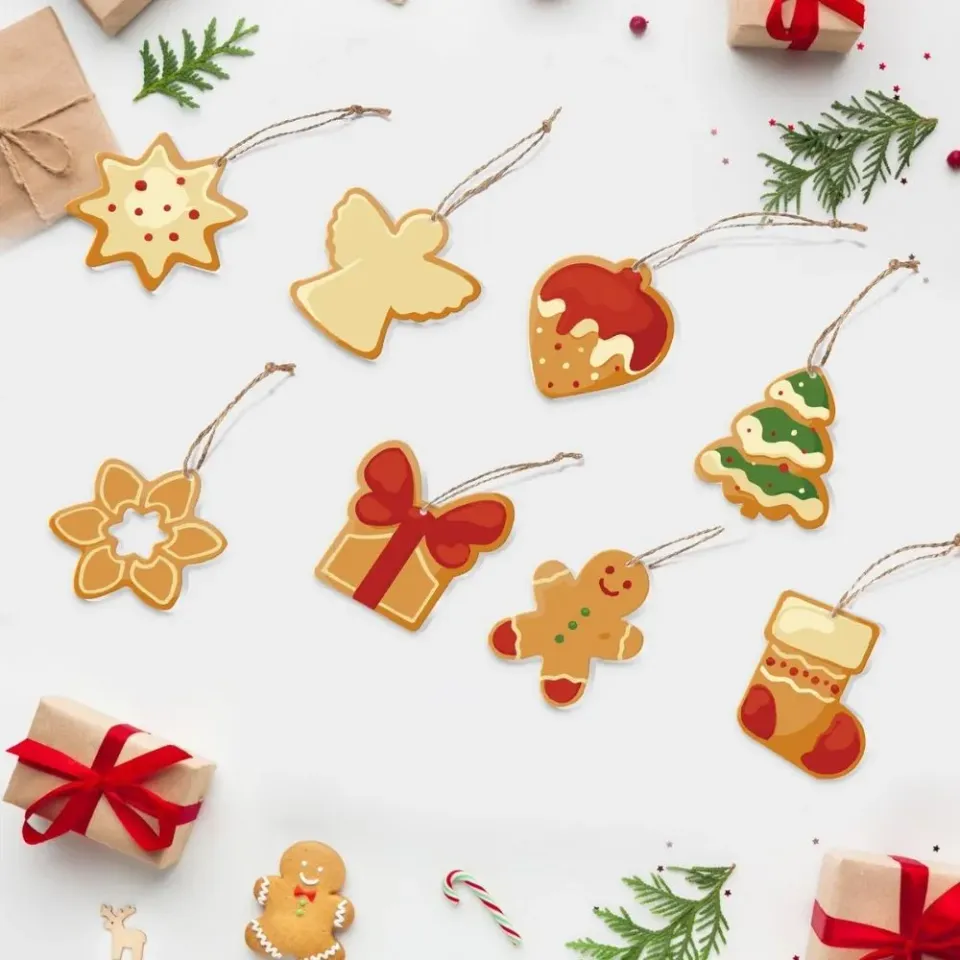 Figured'Art Kerstornamenten Ster Boom Cadeau schilderen op nummer set