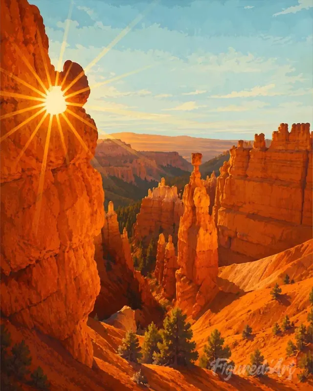 Figured'Art Bryce Canyon National Park diamond painting 20x25cm full drill