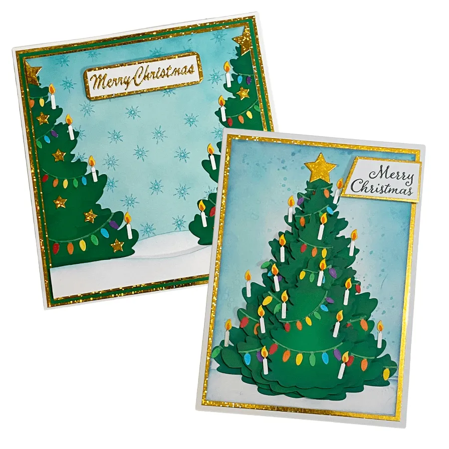 Craft Buddy 3D Joyful Christmas Tree snijmallen 14 stuks