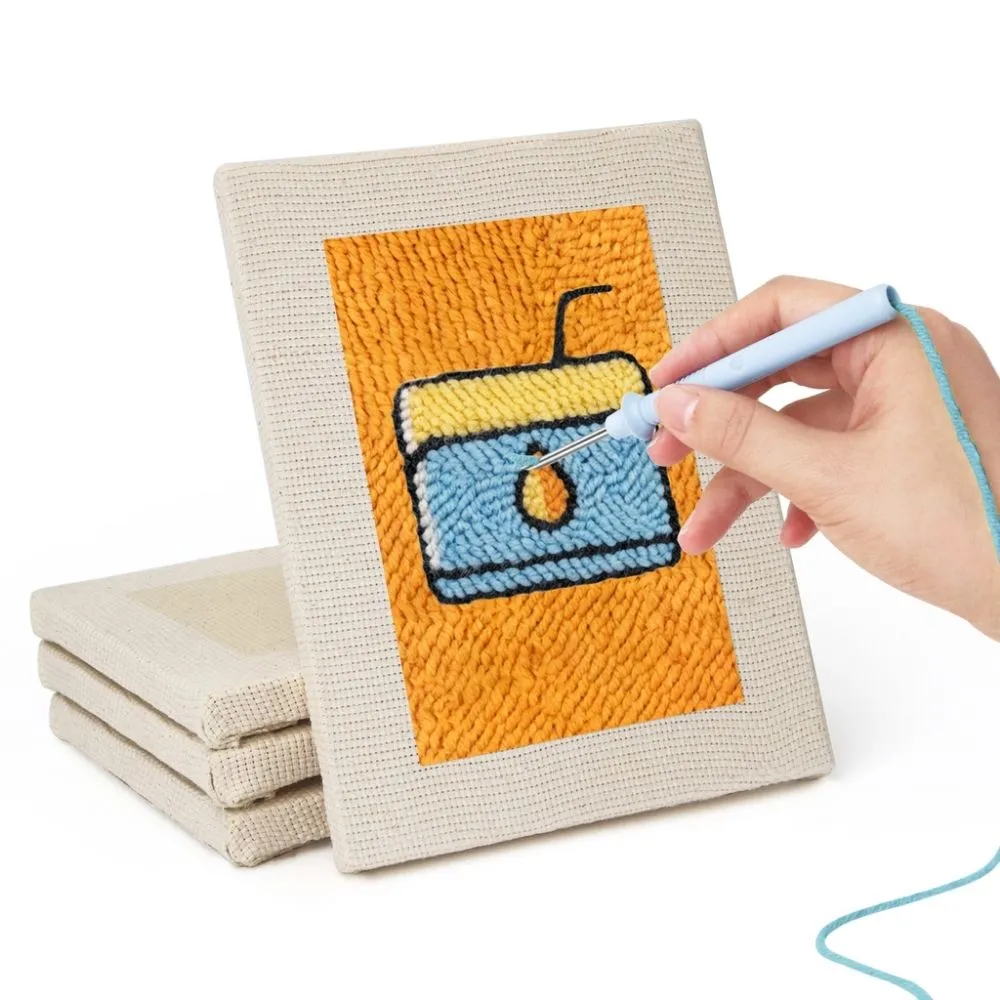 Figured'Art Drankjes Punch Needle Set 4 stuks met frame