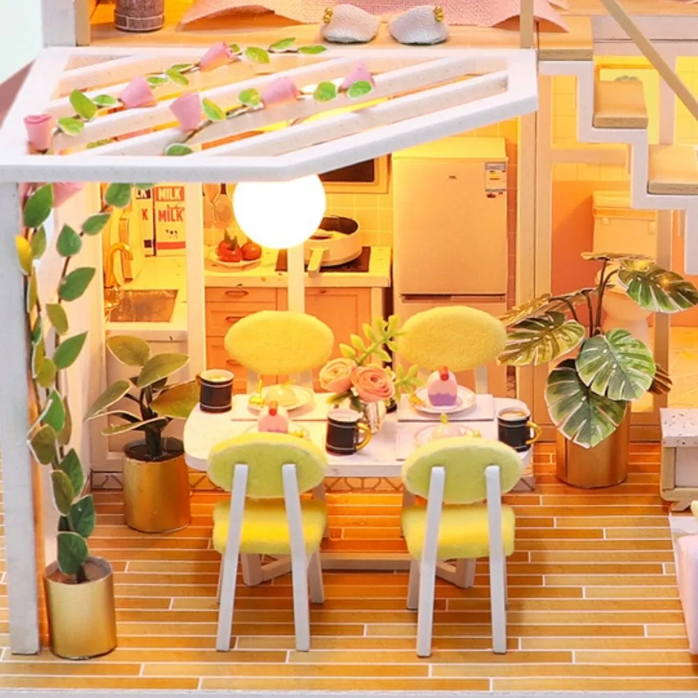 Figured'Art Aangenaam Moment miniatuurhuisje roze met led