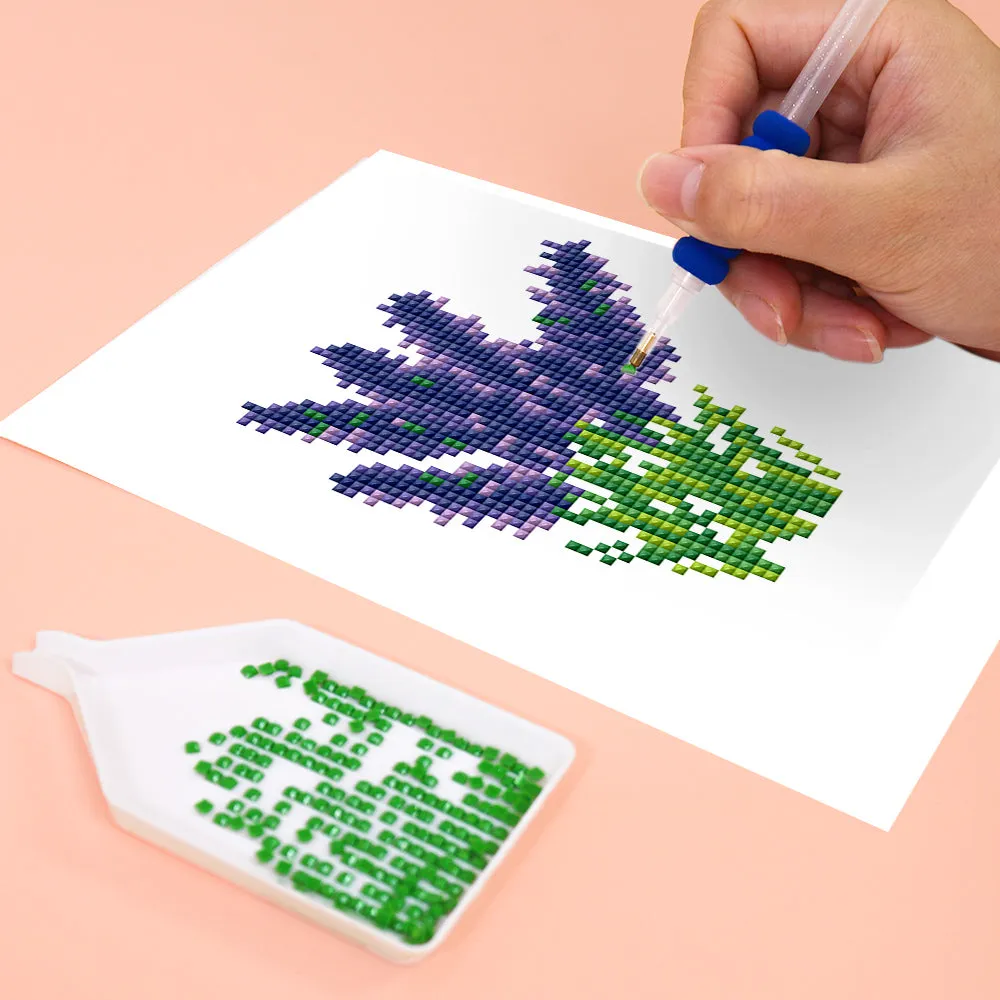 Figured'Art Bloemenkwartet mini diamond painting 15x20 cm 4 stuks