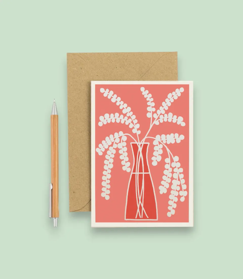 Studio Wald A6 Card Eucalyptus wenskaart blanco groen