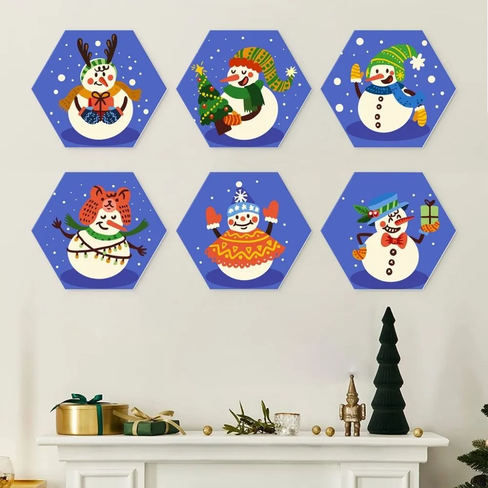 Figured'Art Mini Serie IJzige Vriendjes schilderen op nummer 6 stuks winter
