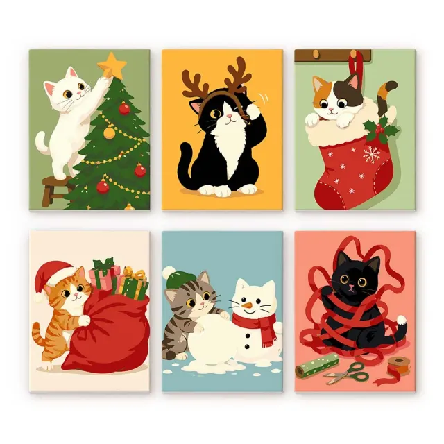 Figured'Art Mini Vakantieavonturen van Kittens schilderen op nummer