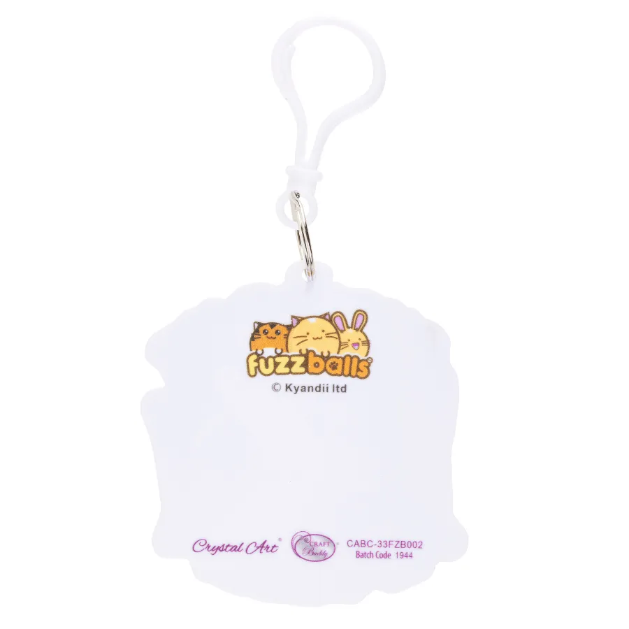 Craft Buddy Crystal Art Fuzzballs hanger Cuddle Me Sleepy 9 cm