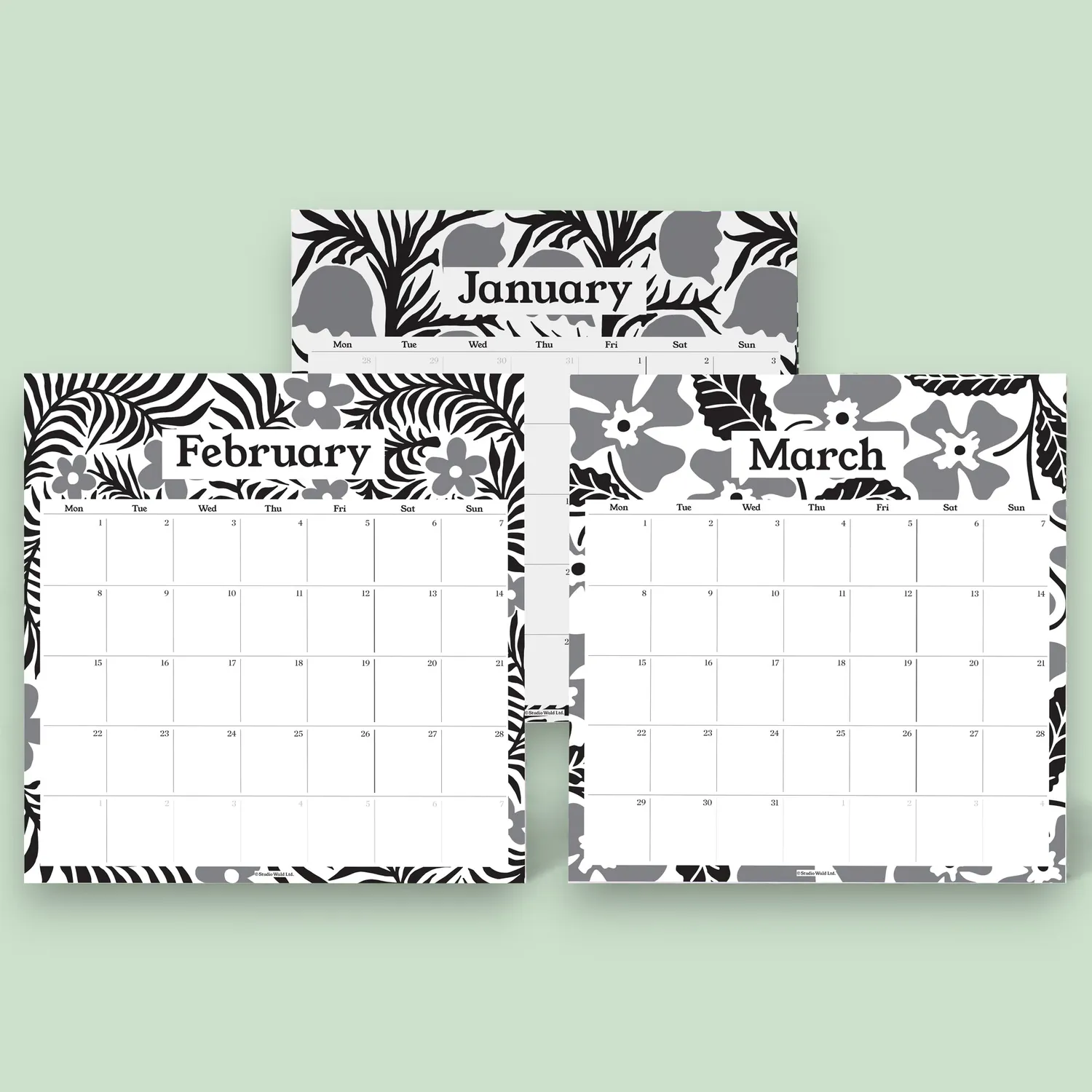 Studio Wald 2027 Pinboard Calendar kalender zwart kurk