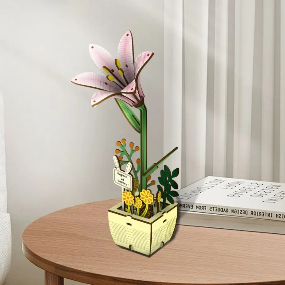 Figured'Art Lelie 3d puzzel hout 51 stukjes