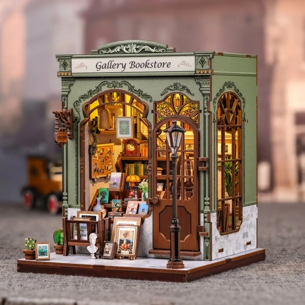 Figured'Art Galerie Boekenwinkel miniatuurhuisje 19x16 cm bouwpakket
