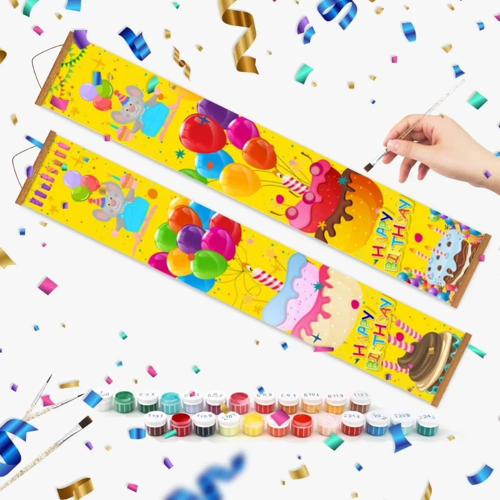 Figured'Art Ballon-Feston deur banner schilderen op nummer 20x120cm