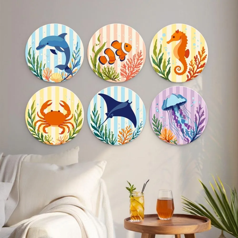 Figured'Art Mini Serie Zeeleven schilderen op nummer Ø20cm 6 stuks zee