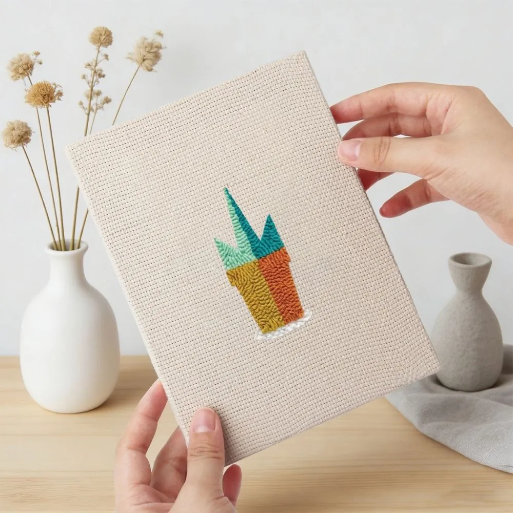 Figured'Art Kleine Vetplanten Potjes 2 punch needle set 4 stuks