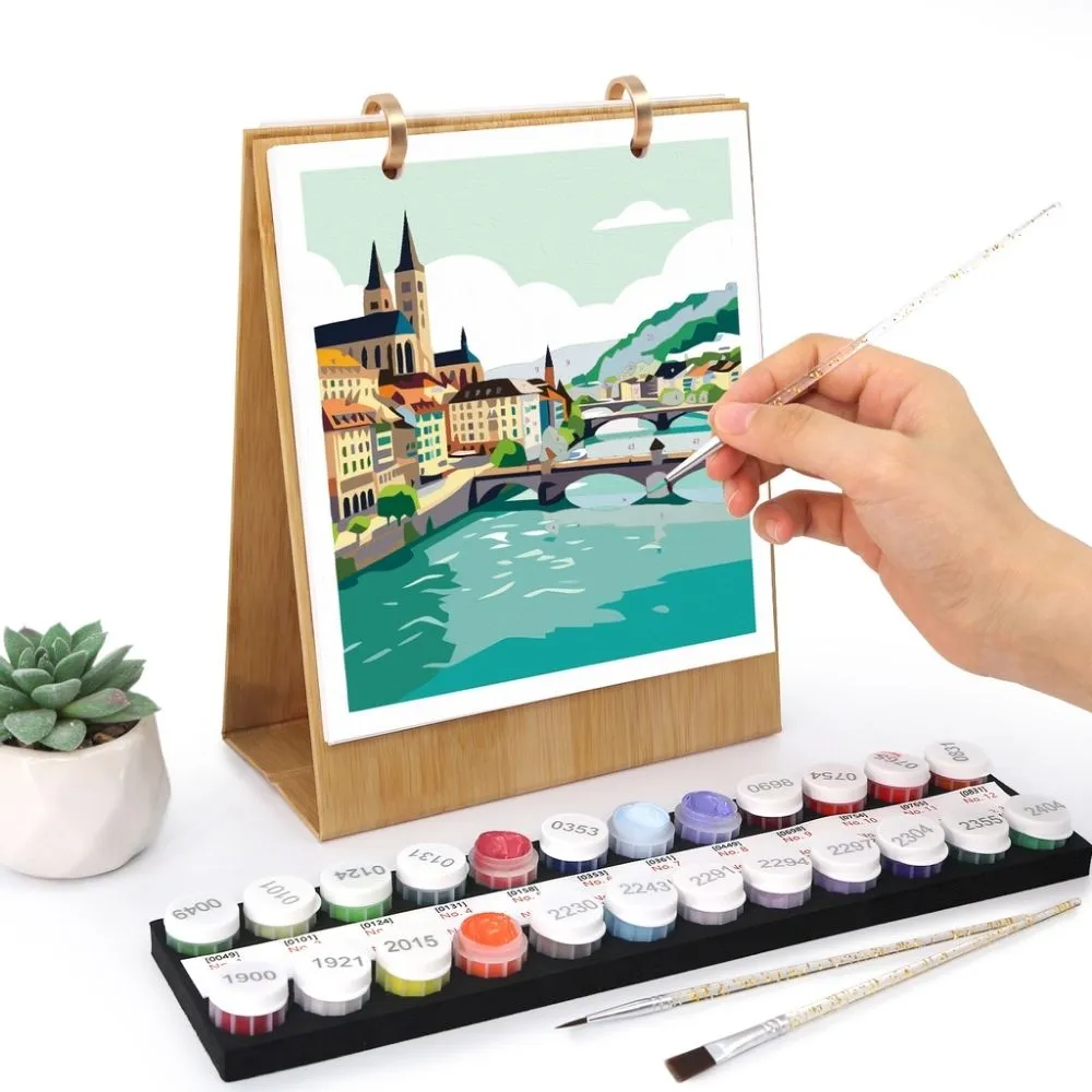 Figured'Art Iconische Monumenten schilderen op nummer kalender 2027 18x22cm