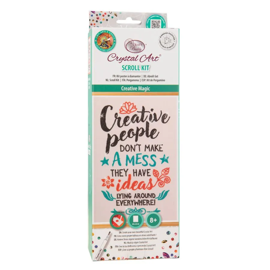 Craft Buddy Crystal Art Creative Magic mini rol 20x30cm spreuk