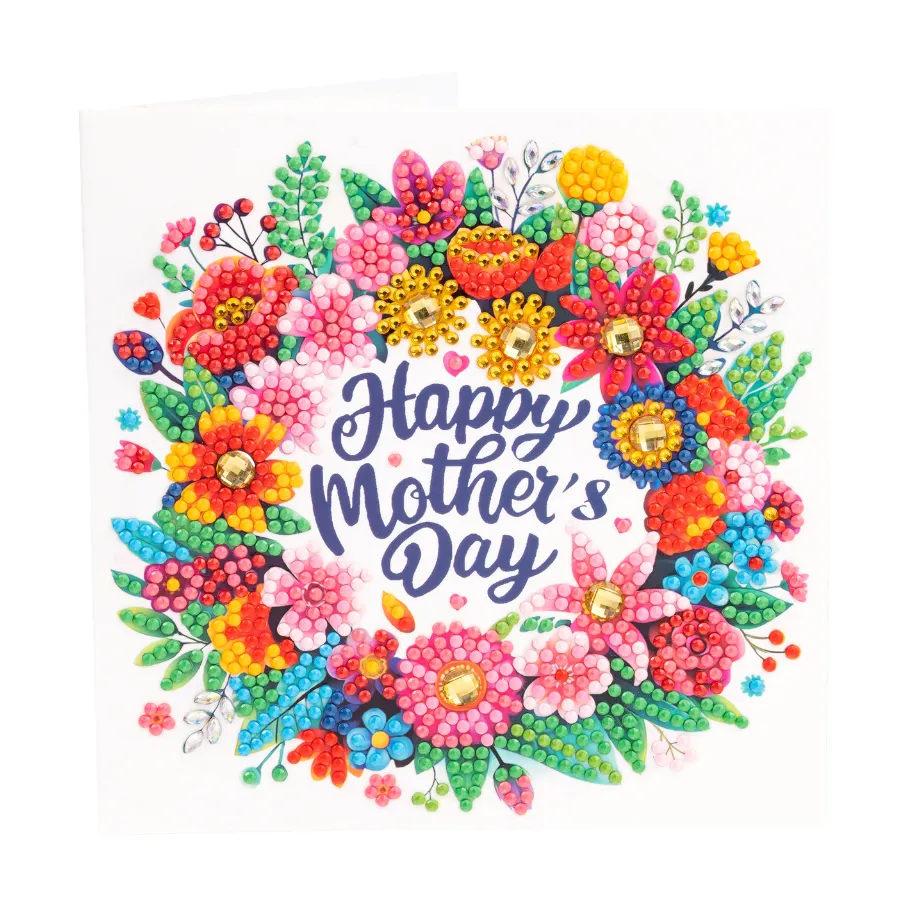 Craft Buddy Crystal Art Happy Mother's Day kaart 15x15cm