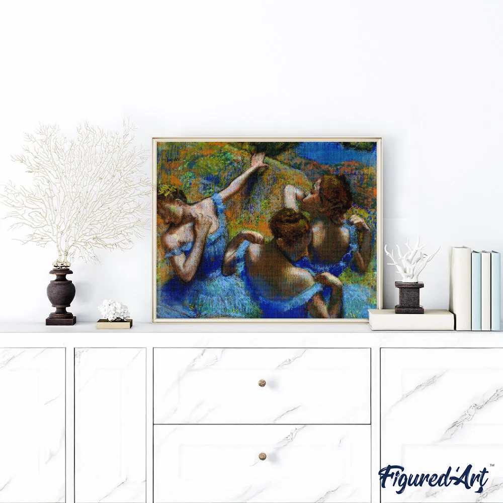Figured'Art Blauwe danseressen Degas diamond painting 40x50 cm