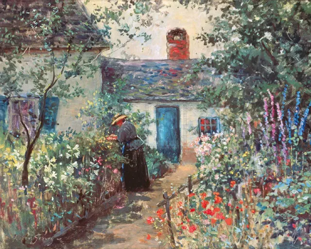 Figured'Art The Flower Garden Graves schilderen op nummer 40x50 cm