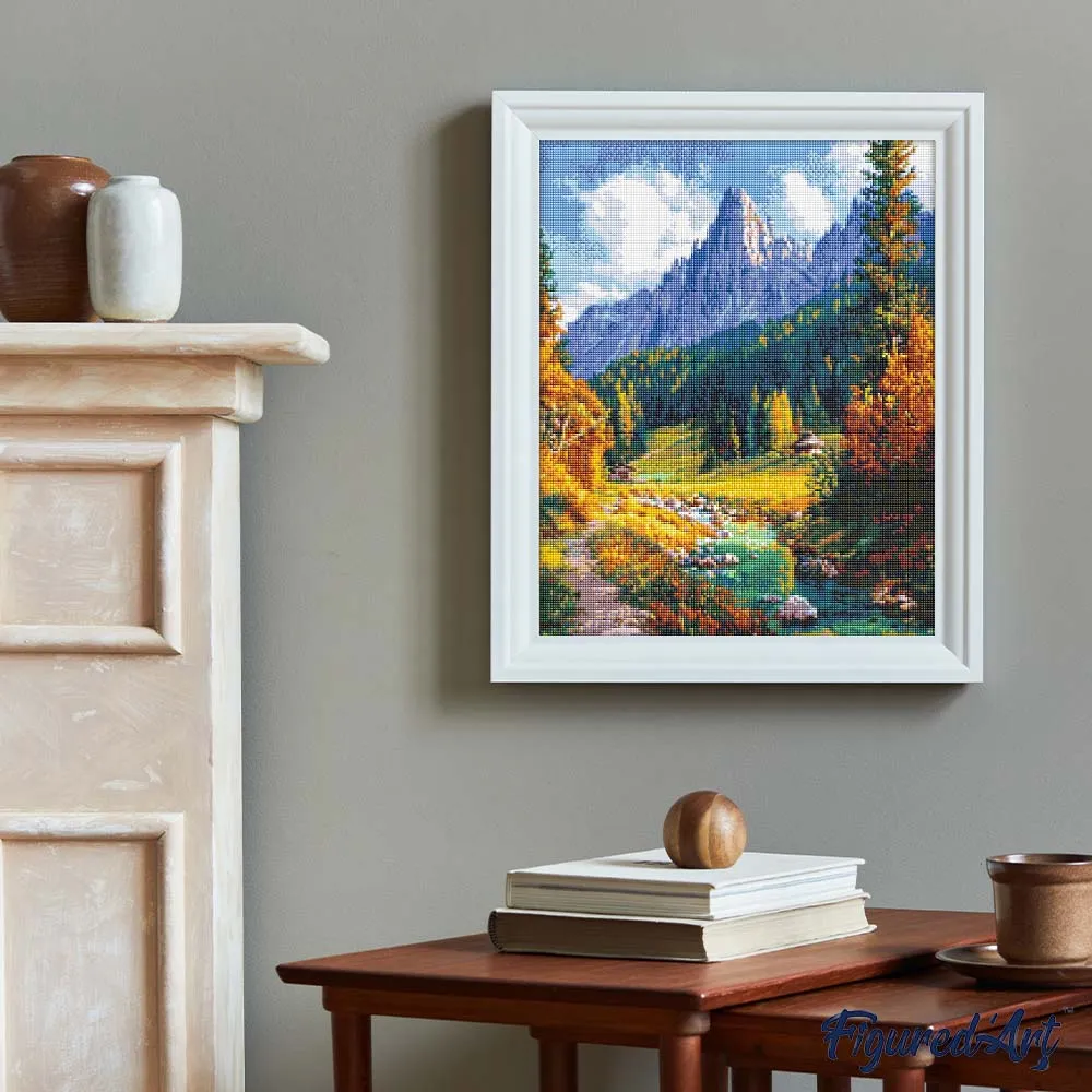 Figured'Art Herfststroom in de Alpen diamond painting full drill