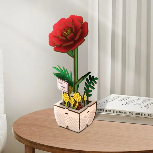 Figured'Art Camellia 3D puzzel houten bloem 83 delen