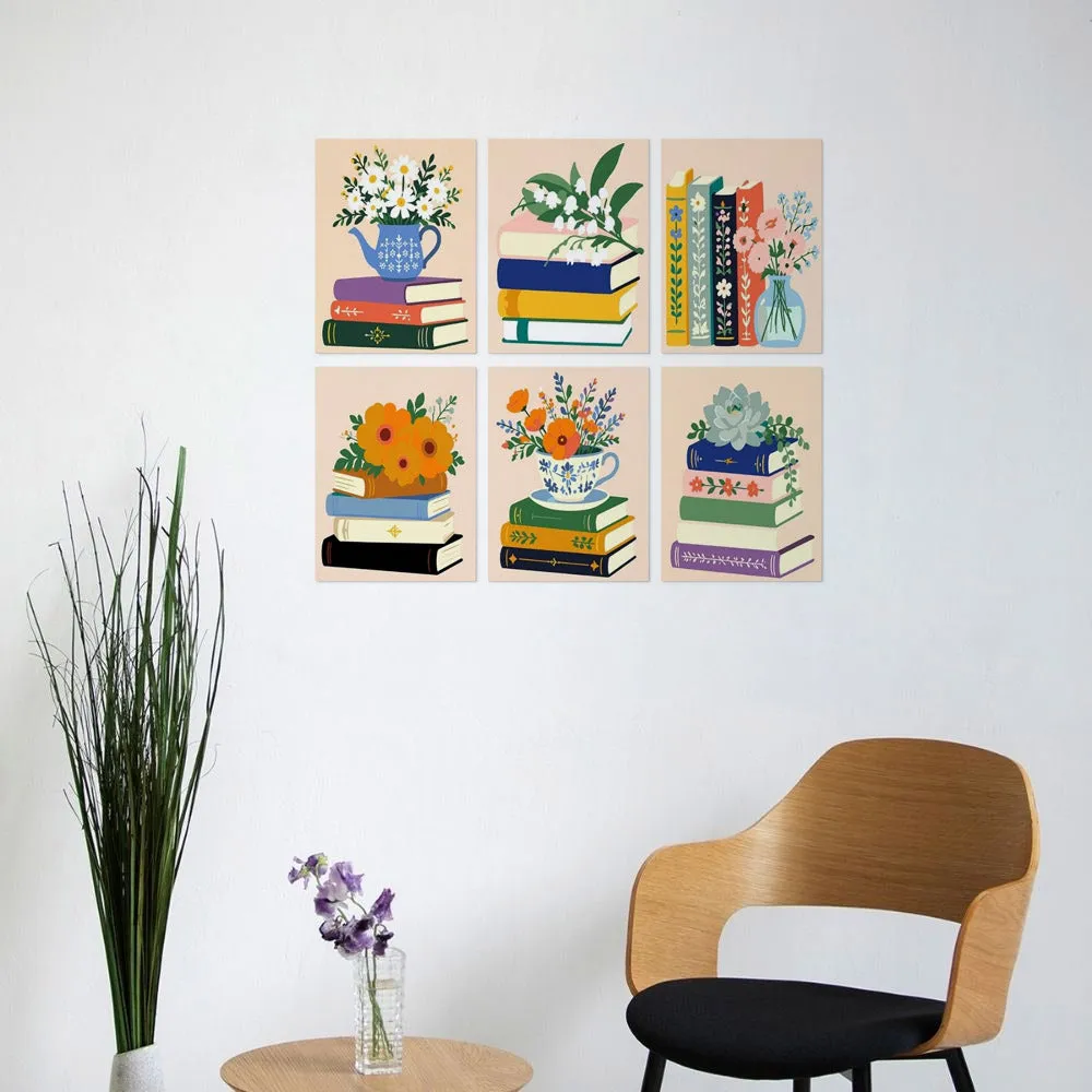 Figured'Art Literair Boeket mini schilderen op nummer 15x20cm 6 st