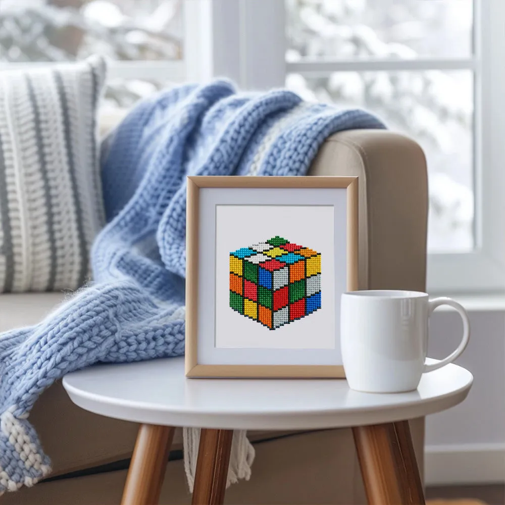 Figured'Art Mini Rubiks Kubus diamond painting 2 stuks 15x20cm full drill