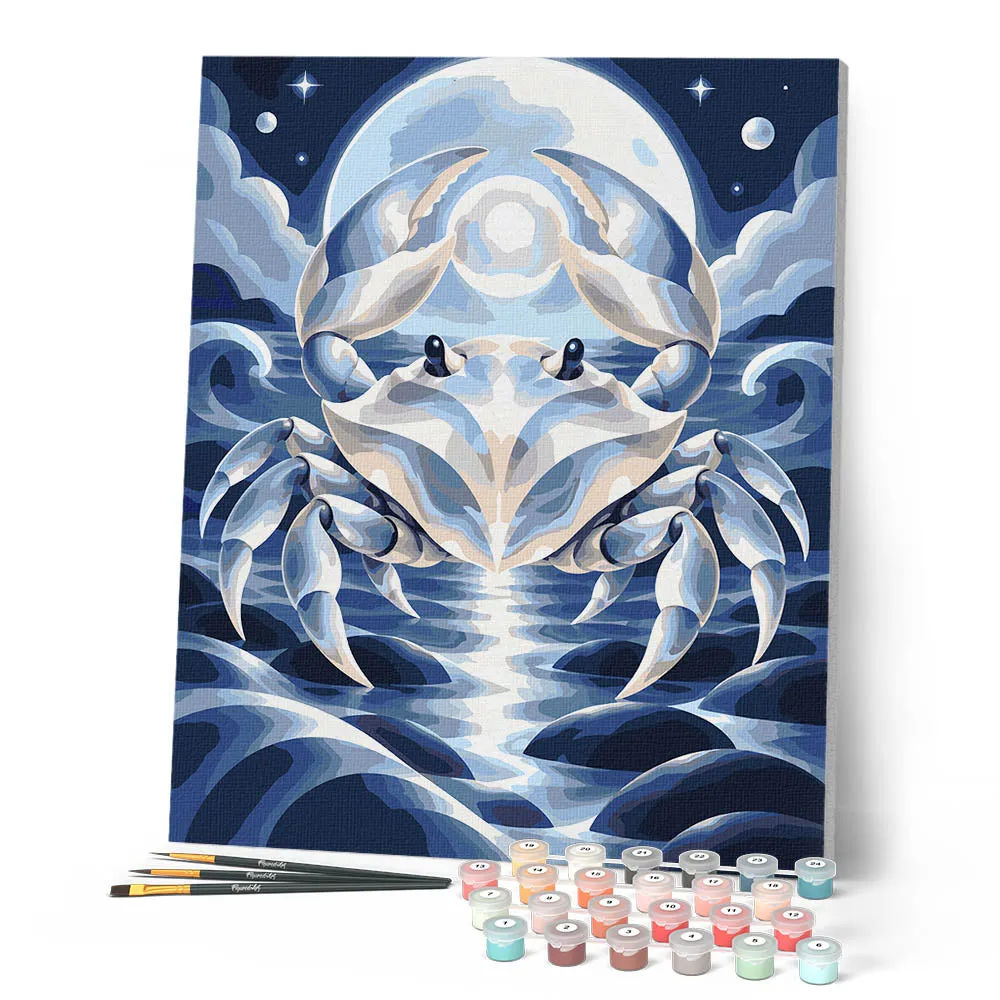 Figured'Art Kreeft Kosmische Sterrenbeeld schilderen op nummer 40x50