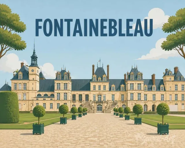 Figured'Art Paleis van Fontainebleau schilderen op nummer 40x50cm