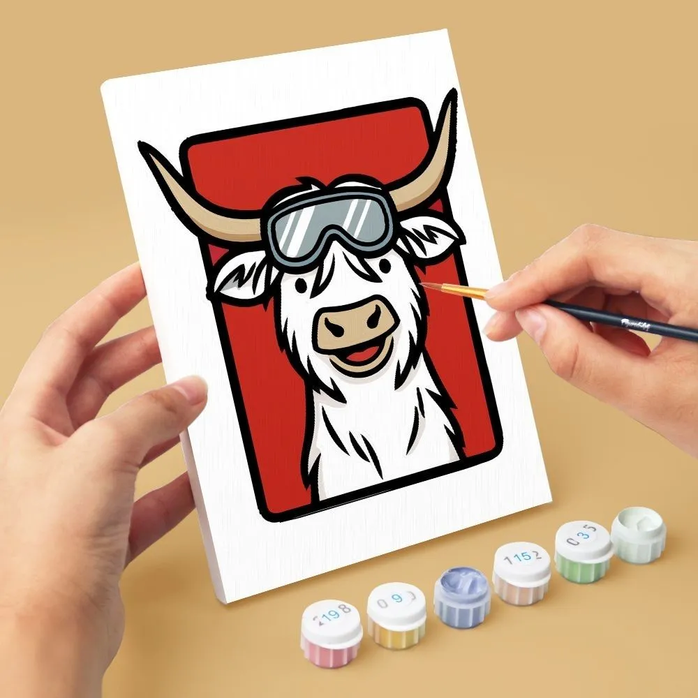 Figured'Art Mini De Moe Crew schilderen op nummer 15x20cm 6 stuks koeien