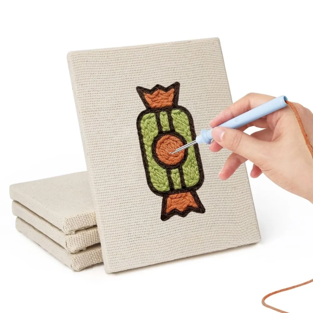 Figured'Art Punch Needle Set Zoet en Hartig punch set 4 stuks zacht garen