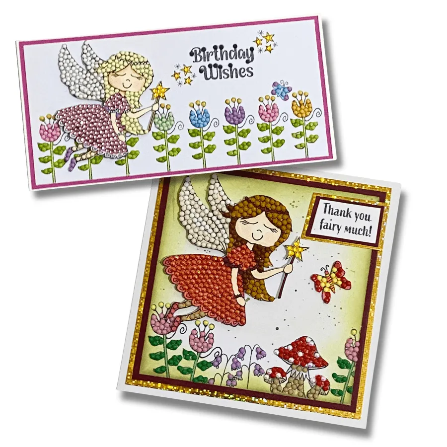 Craft Buddy Fairy Wishes Crystal Art stempelset A6 elfje 9 stuks