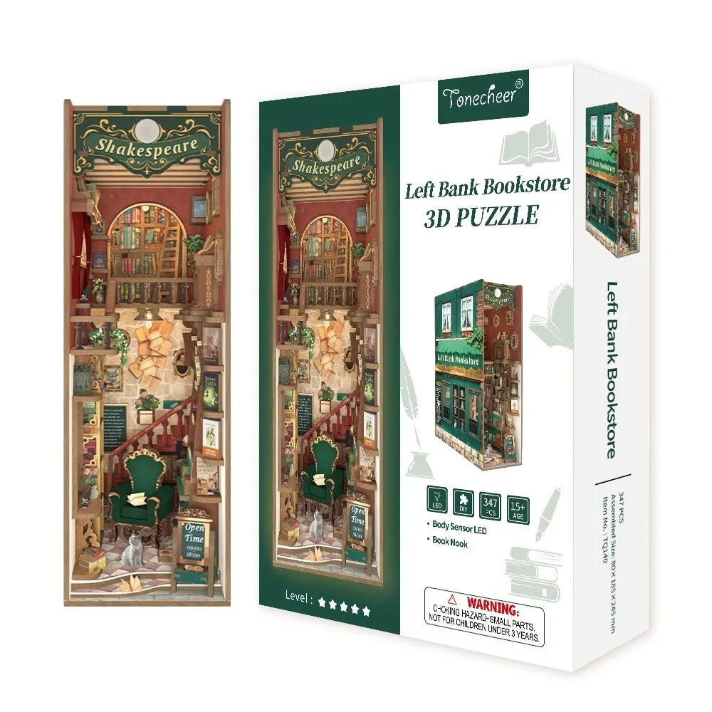 Figured'Art Book Nook Boekhandel aan de Linkeroever bouwpakket met led