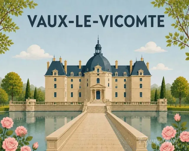 Figured'Art Paleis van Vaux-le-Vicomte schilderij op nummer canvas 40x50 cm