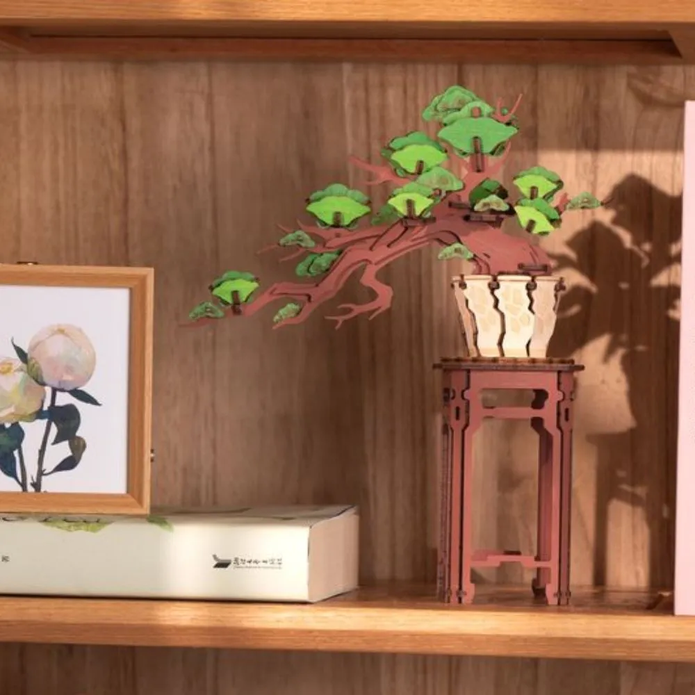 Figured'Art Altijdgroene Pijnboom Bonsai 3D puzzel 115-delig groen