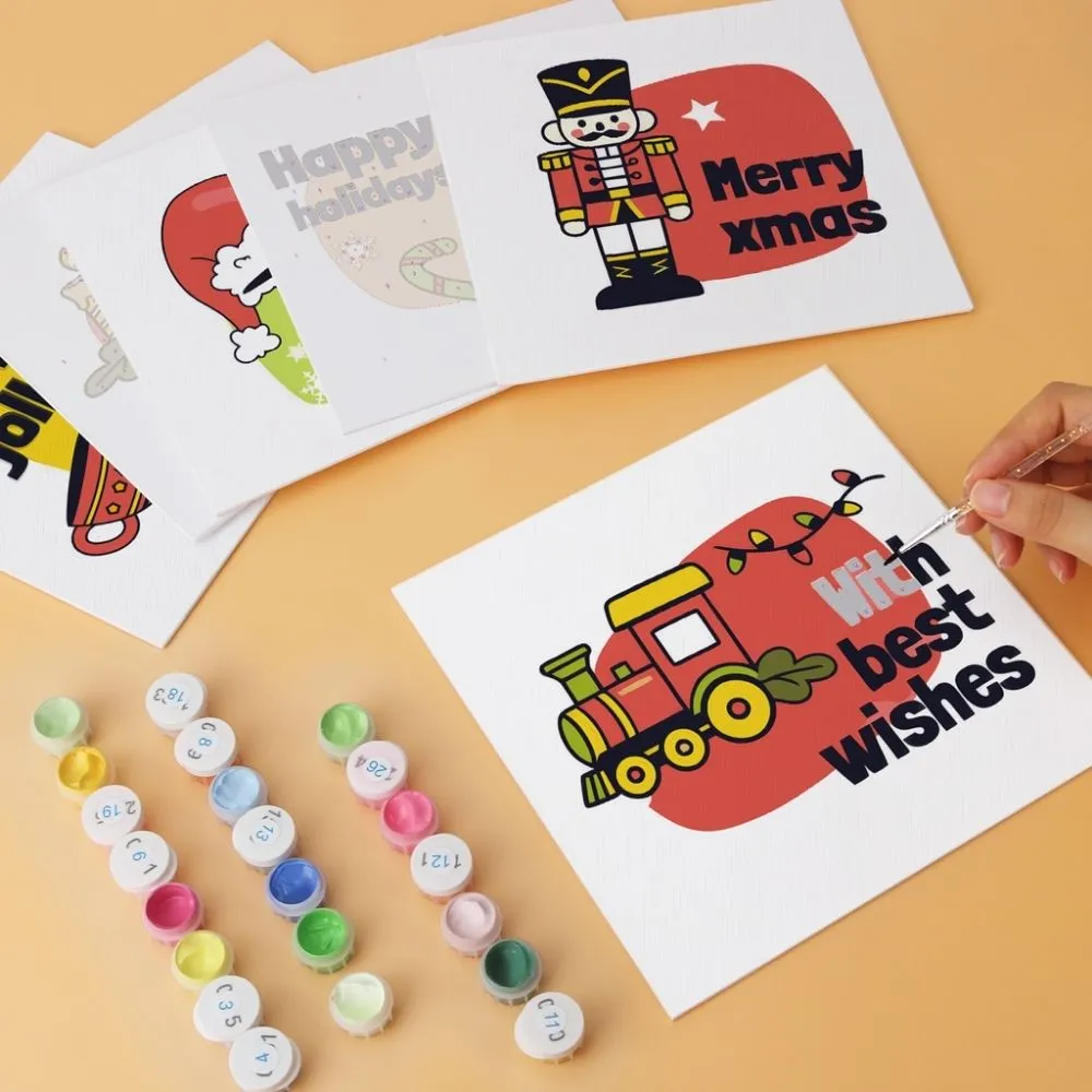 Figured'Art Mini Serie Feestelijke mini-prints schilderen op nummer 6x 20x20cm kerst