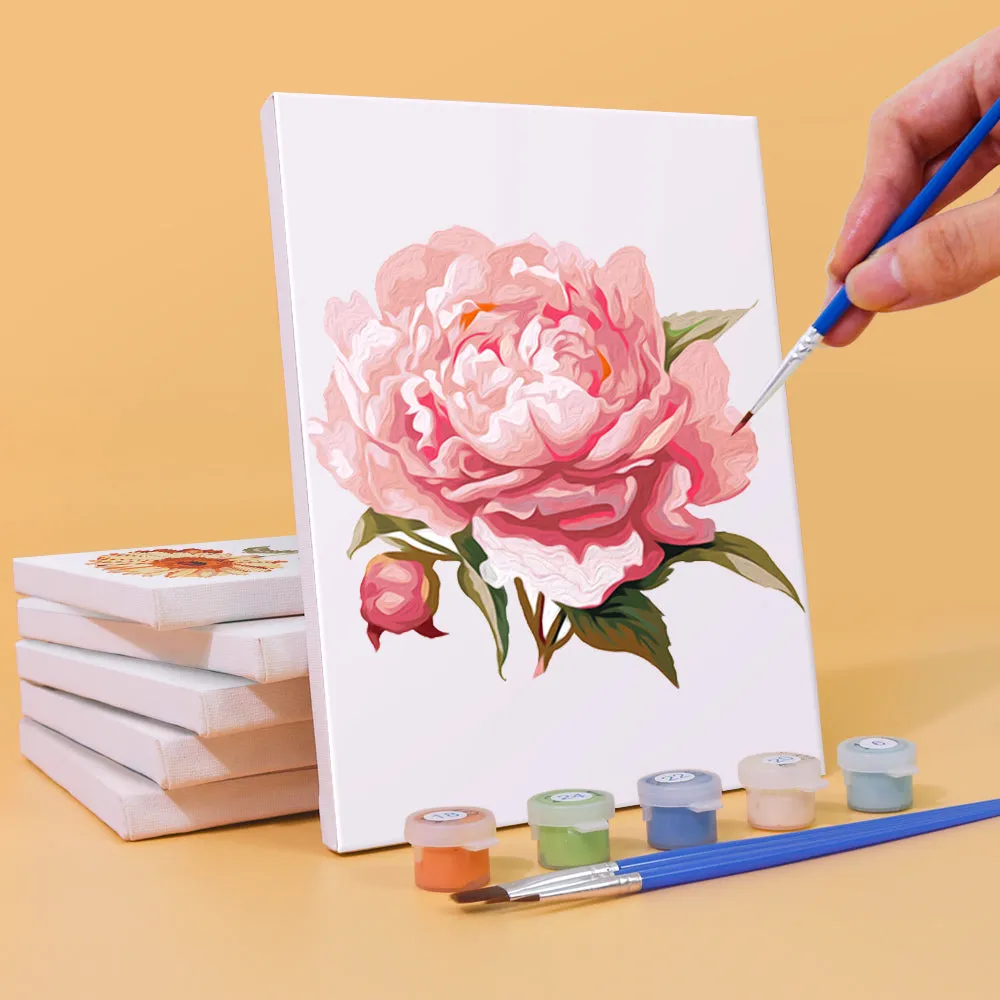 Figured'Art Mini Botanische Lentetuin schilderen op nummer 15x20 cm 6 stuks