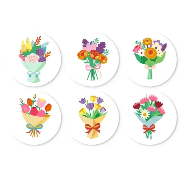 Figured'Art Mini Serie Bloemenfluisteringen schilderen op nummer 6 stuks Ø20cm