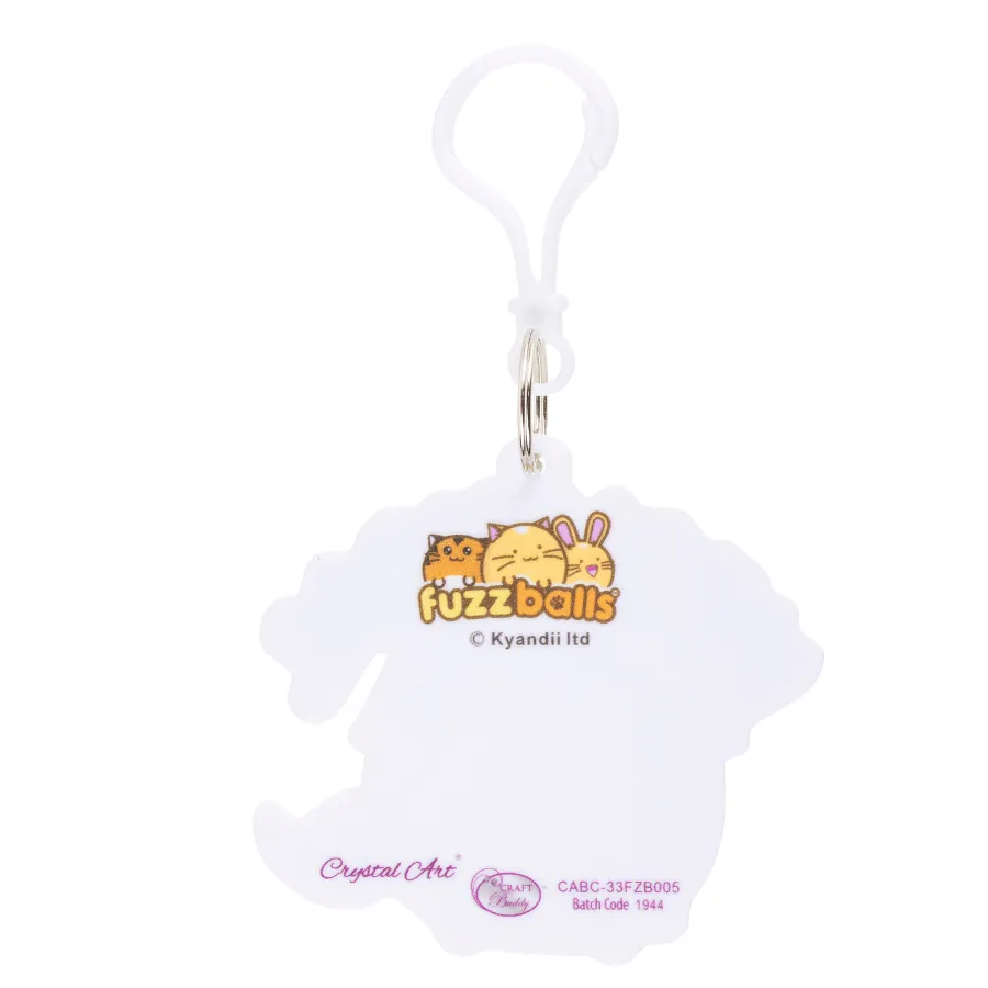 Craft Buddy Crystal Art Meowgical Fuzzballs sleutelhanger 9 cm
